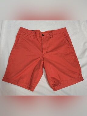 1901 Men's Coral-Red Flat Front Chino Shorts